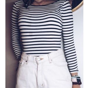 Forever 21 striped bodysuit
